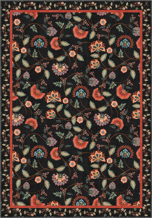 Laleh Black Paisley Rug