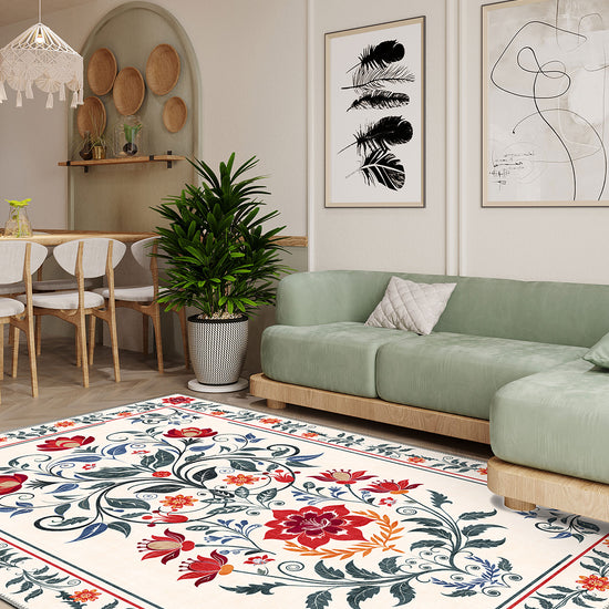 Anatolian floral rug for living room.