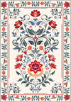 Floral Anatolian rug for living room.