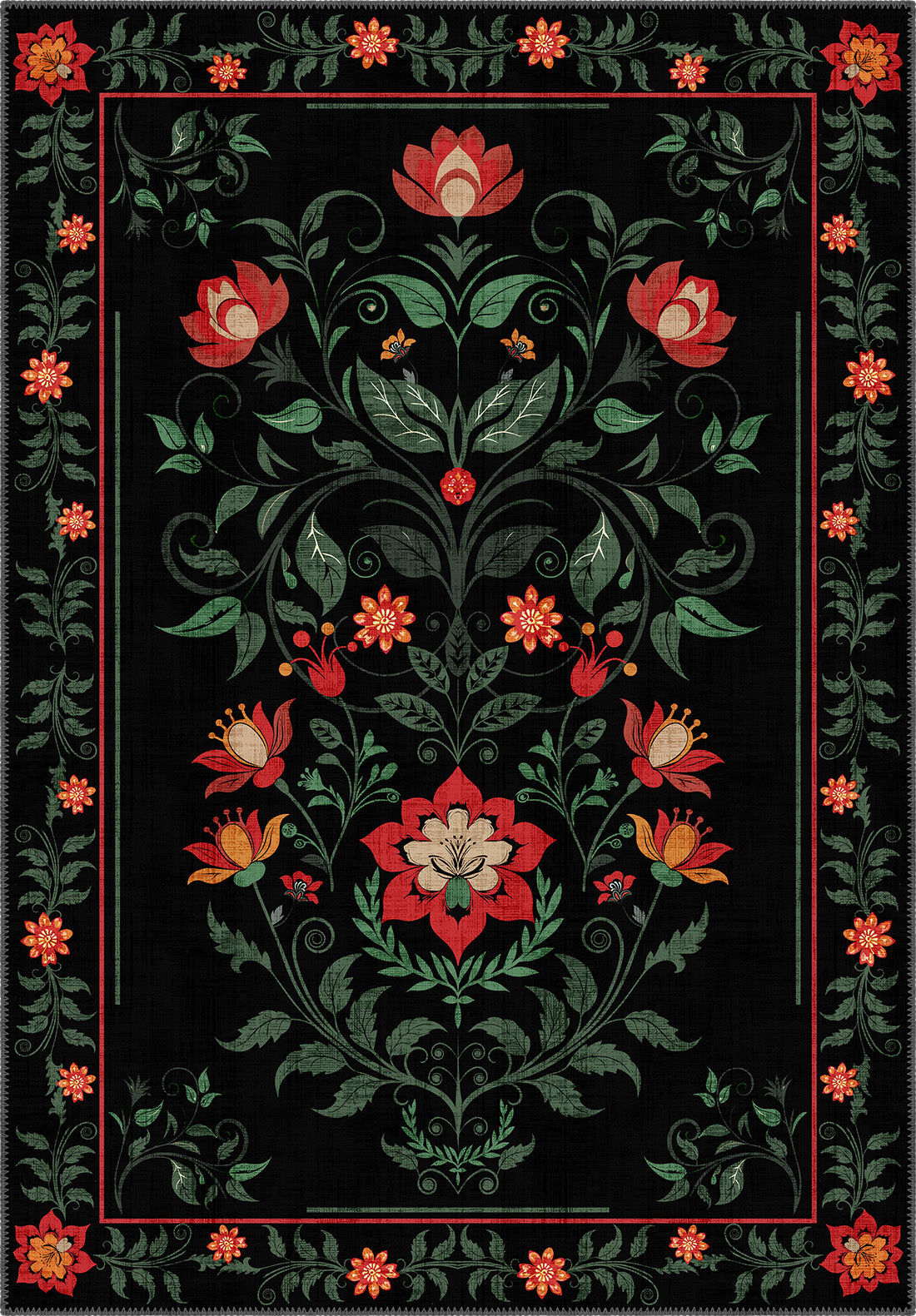 Anatolian floral rug for living room.