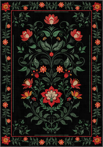 Anatolian floral rug for living room.