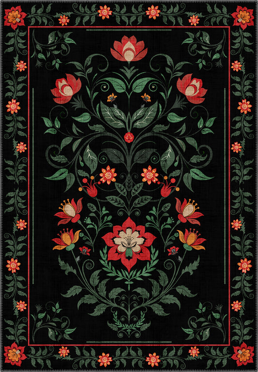 Anatolian floral rug for living room.
