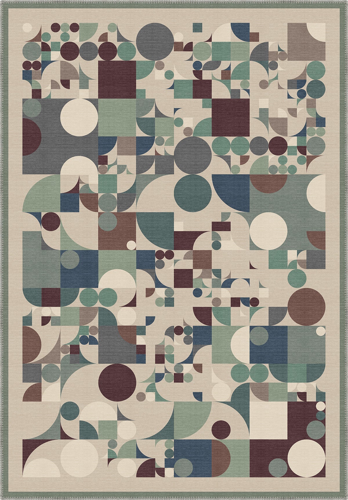 Leandro Geometric Cool Rug | Rugette Pastel Rug