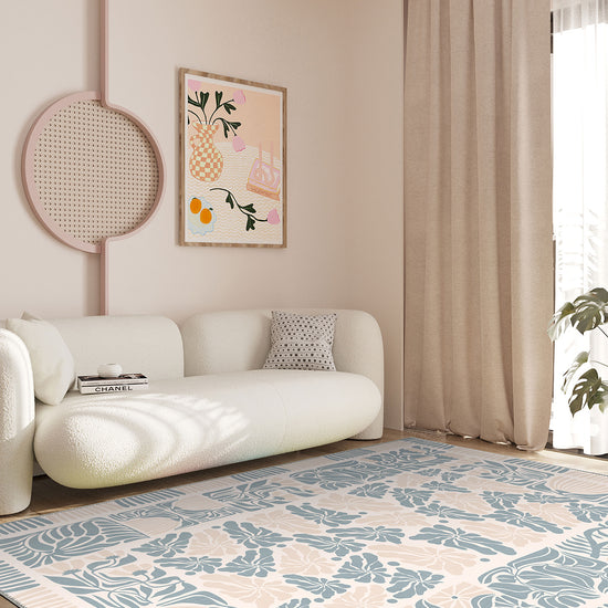 Pastel rug for living room.