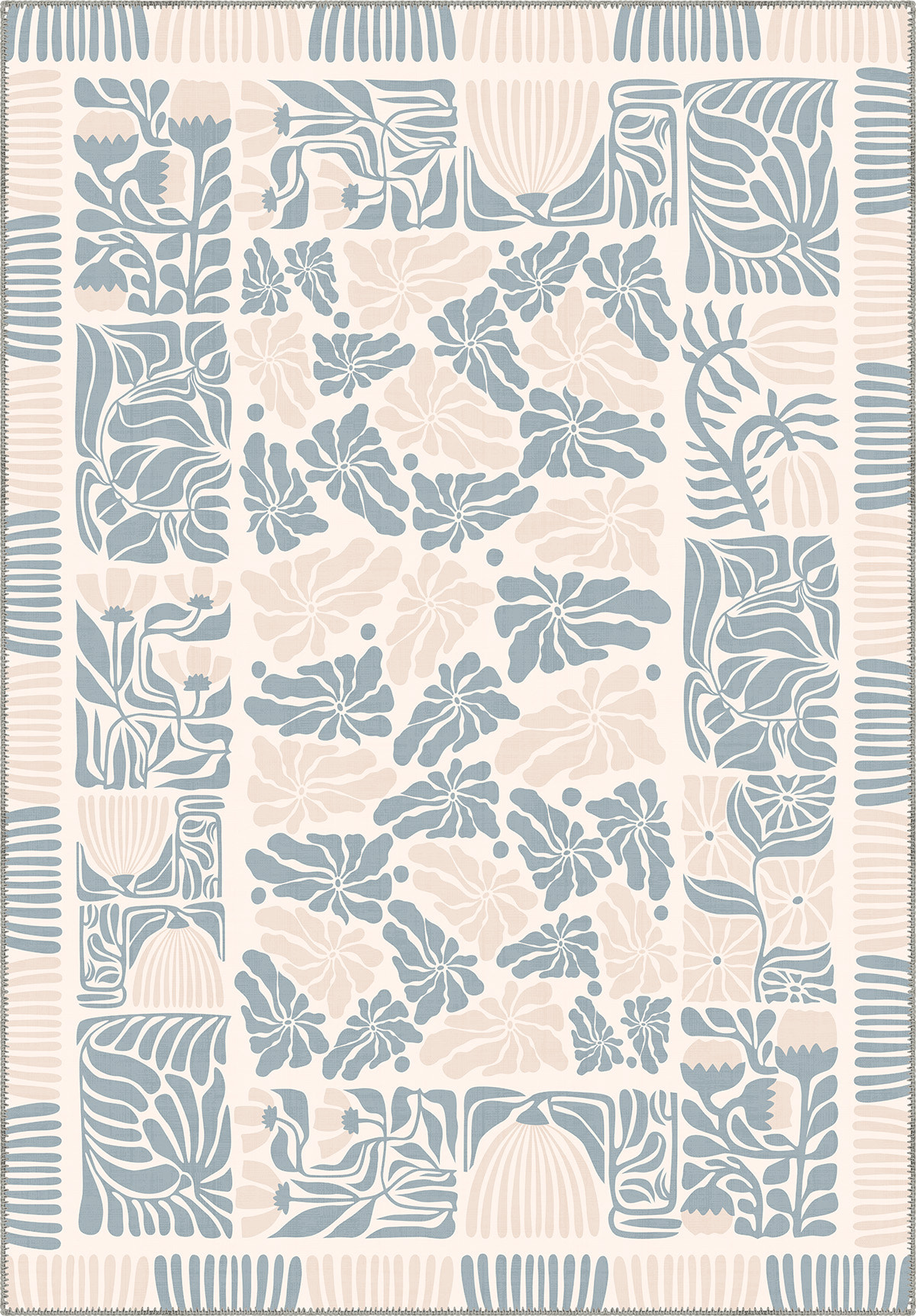 Pastel floral rug