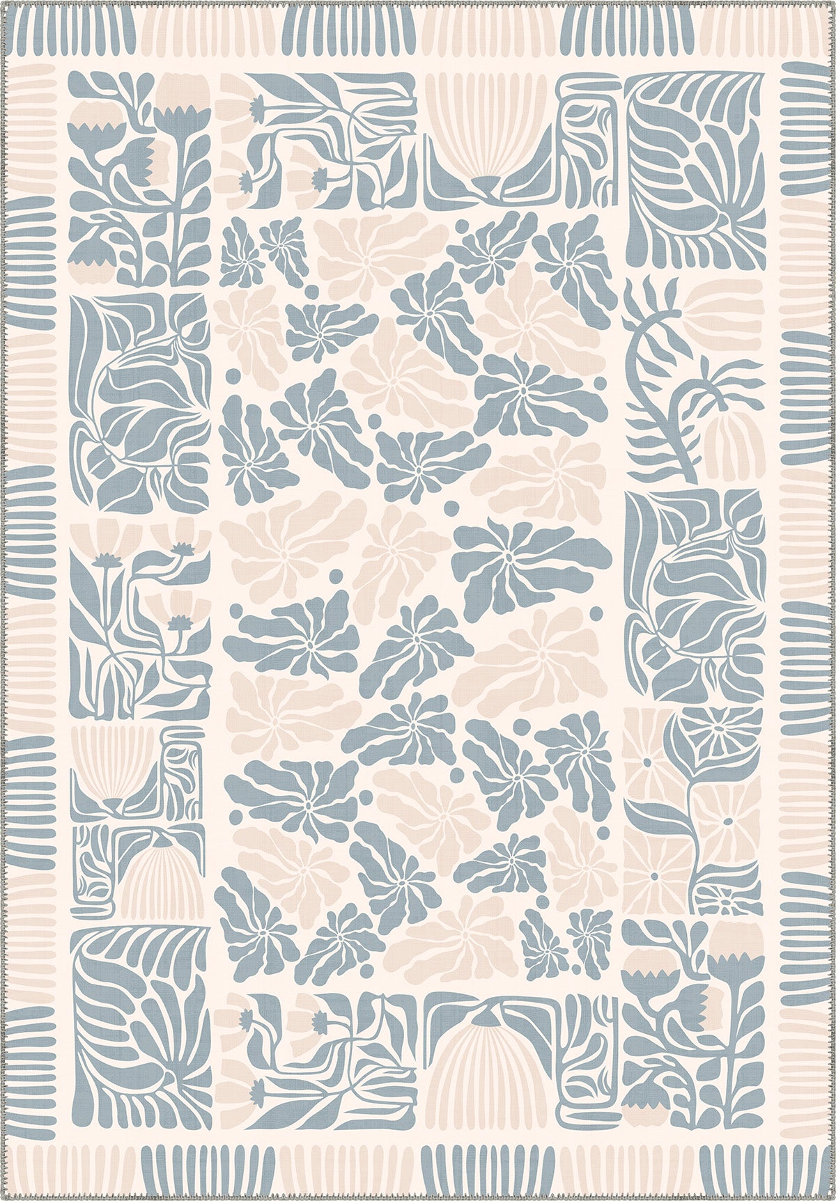 Castellane Rug Calanthe Pastel Art Nouveau Rug | Rugette Floral Rug