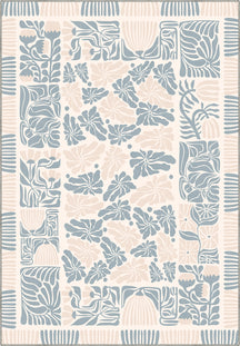 Pastel floral rug
