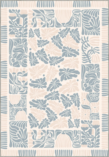 Pastel floral rug