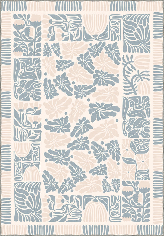 Pastel floral rug