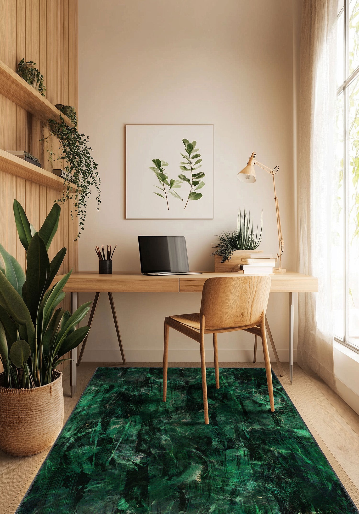 Verdara Emerald Green Rug | Rugette Living Room Rug