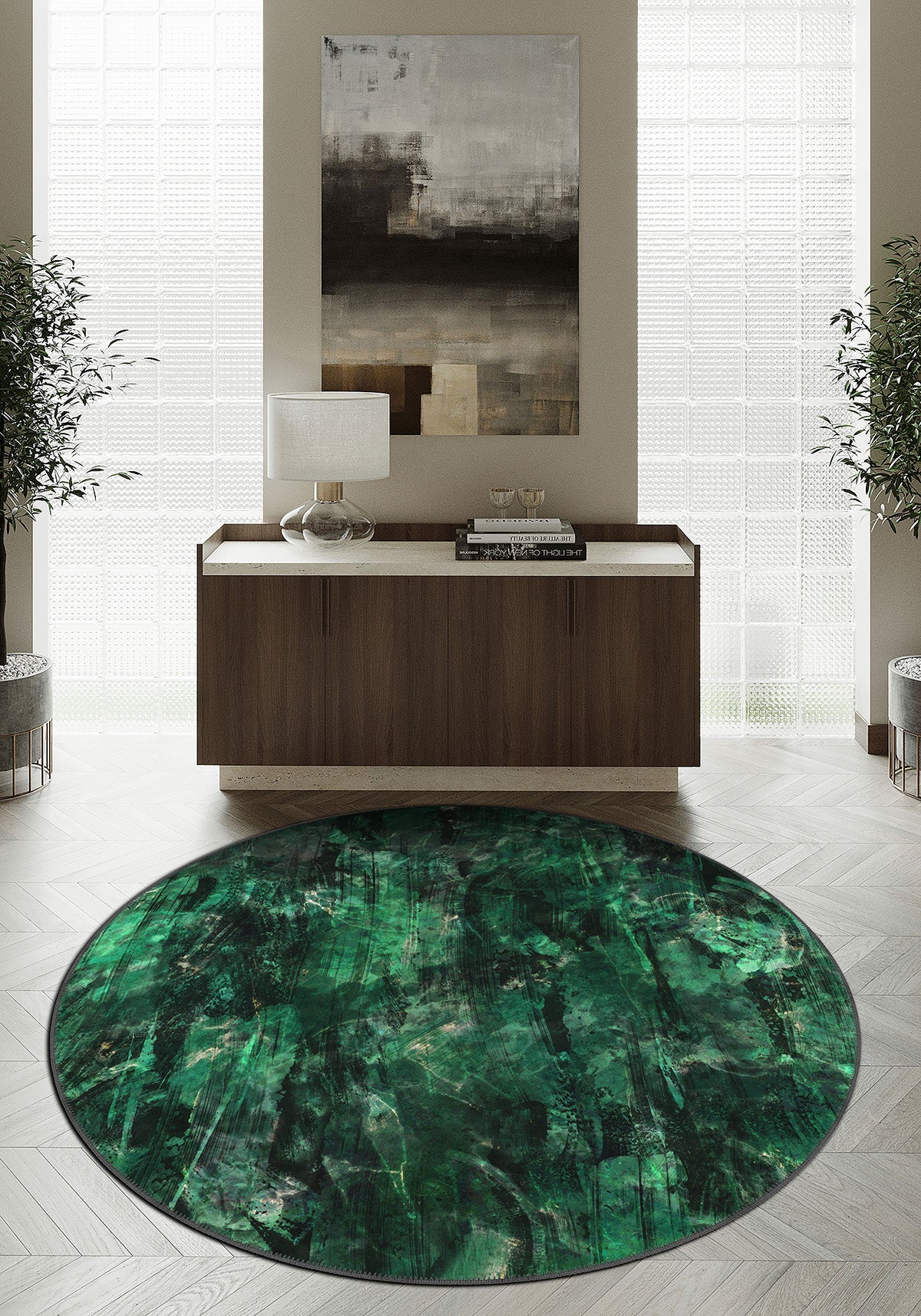 Verdara Emerald Green Rug | Rugette Living Room Rug