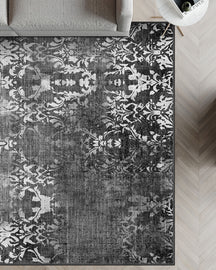 Lily Grey Vintage Washable Rug