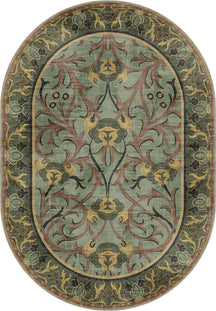 Arabella Sage Green Victorian Rug