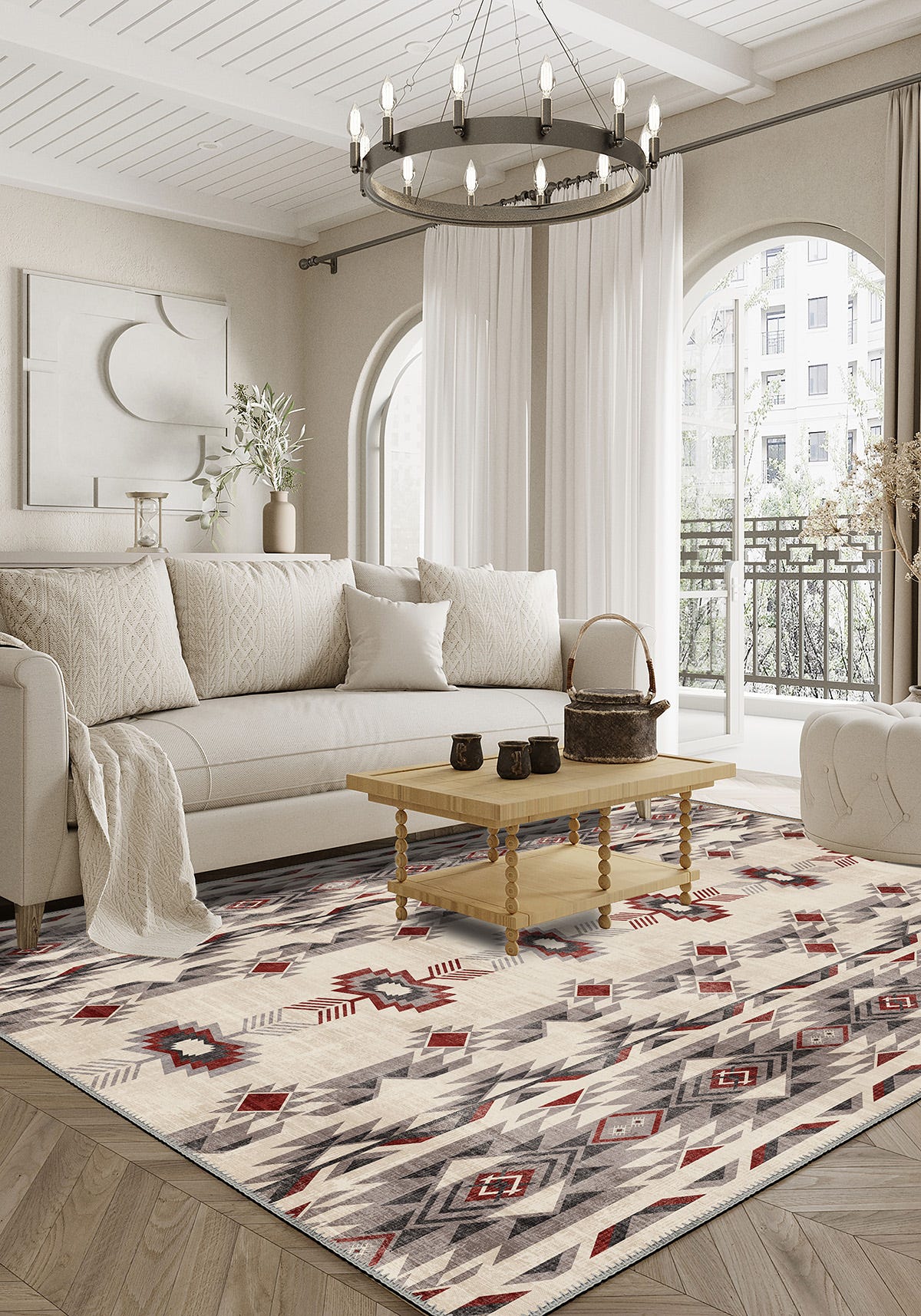 Dakota Beige Navajo Rug