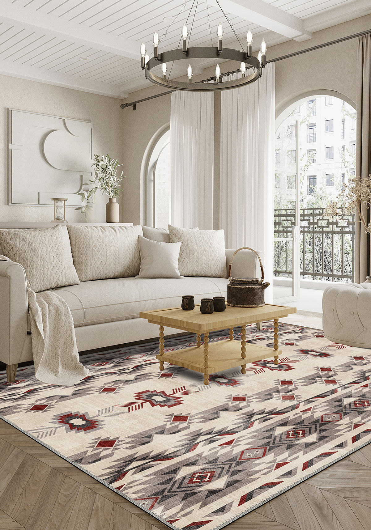 Dakota Beige Navajo Rug