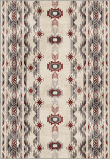 Beige navajo rug for living room.