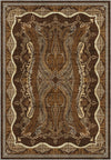 Brown Persian style Isfahan rug for living room.