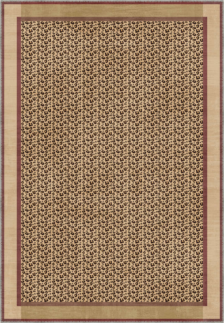 Zafira Beige Leopard Rug