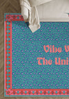 Vibe With The Universe Teal Leopard Rug