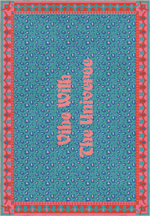 Vibe With The Universe Teal Leopard Rug