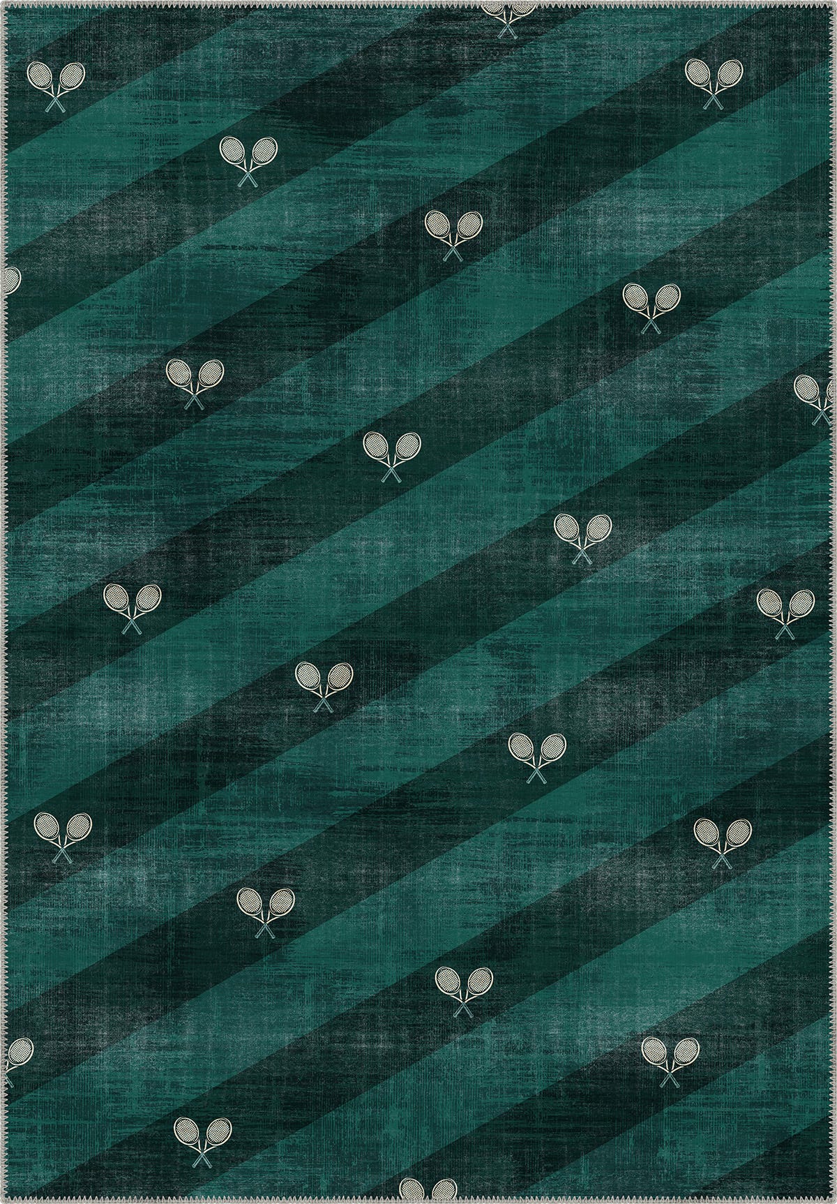 Grand Court Green Tennis Rug