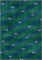 Grand Court Blue Tennis Rug
