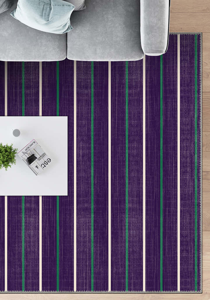 Prestige Court Purple Stripe Rug