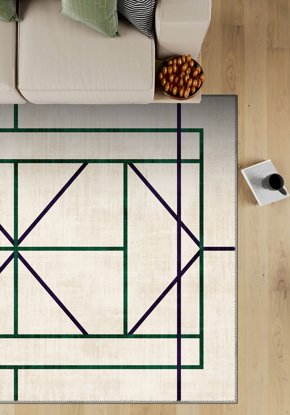 Tennis Club Geometry Rug