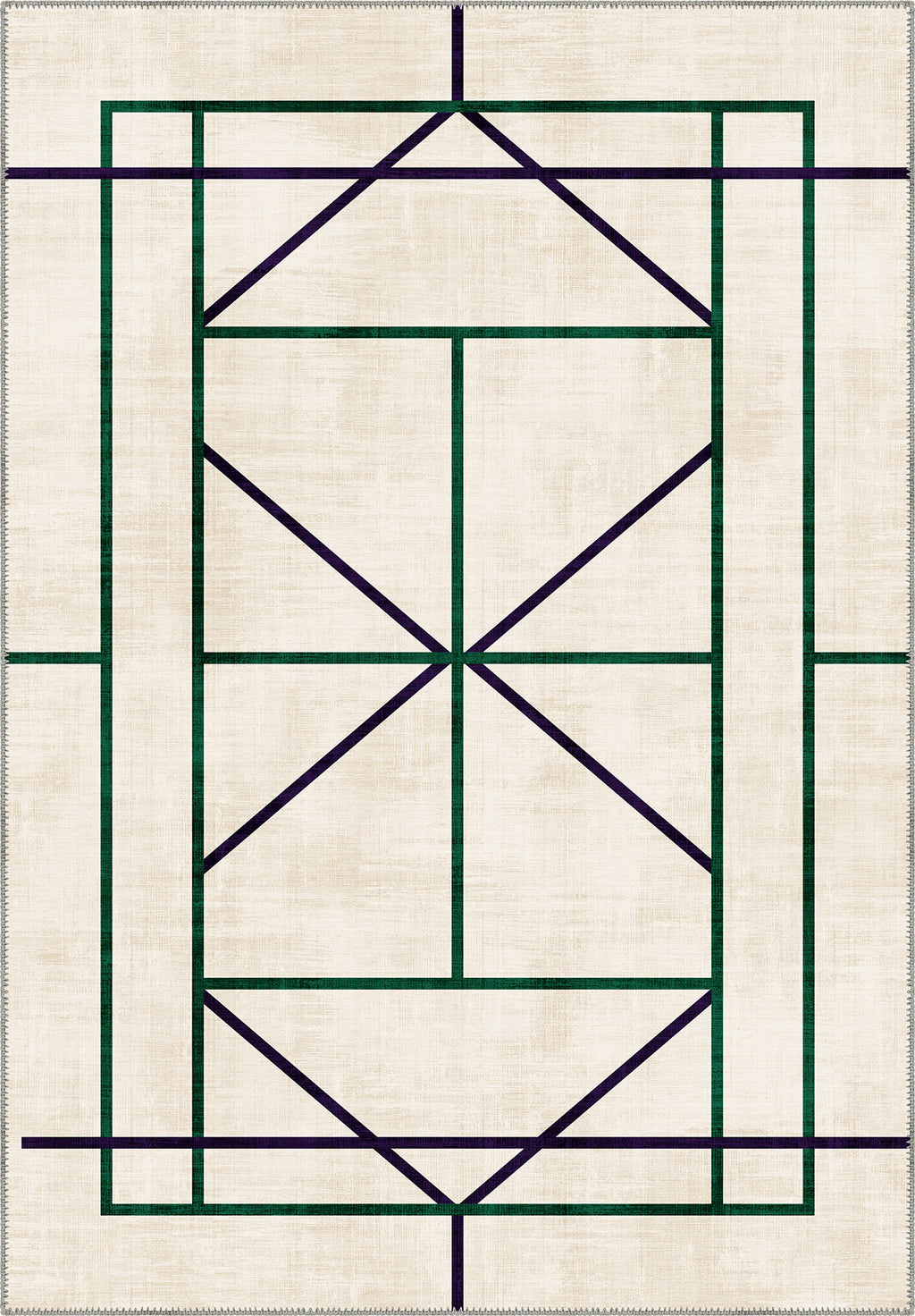 Tennis Club Geometry Rug
