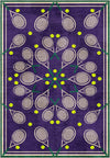 Purple tennis rug