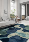 Evander Modern Blue Rug