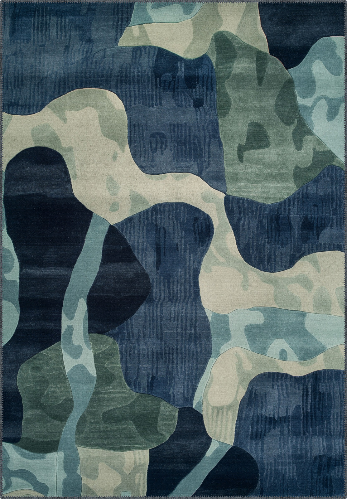 Evander Modern Blue Rug | Rugette