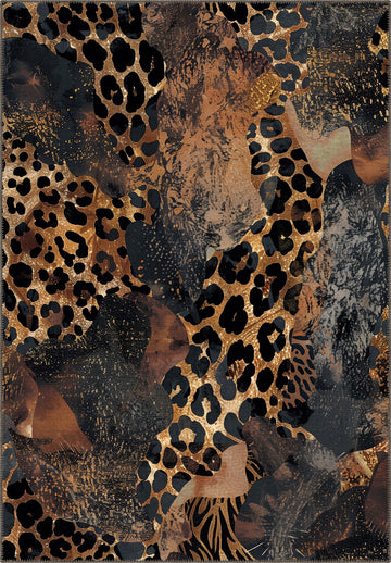 Caius Brown Animal Print Rug