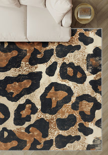 Leander Animal Print Washable Rug
