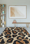 Leander Animal Print Washable Rug