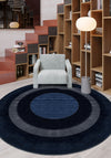 Mila Modern Navy Washable Rug