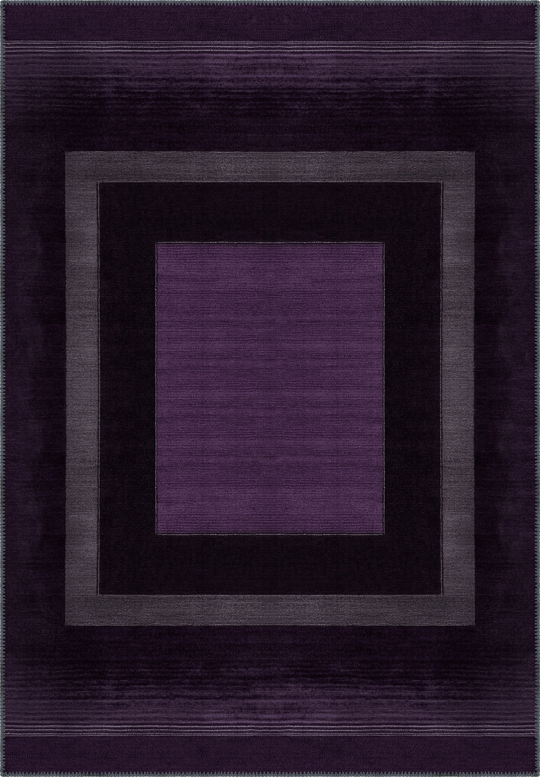 Mila Bordered Purple Washable Rug