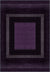 Mila Bordered Purple Washable Rug