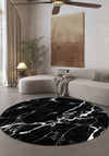 Julia Black Washable Rug