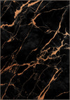 Julia Black Orange Marble Rug