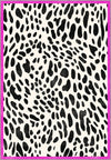 Dalmatian Pink Bordered Animal Print Rug