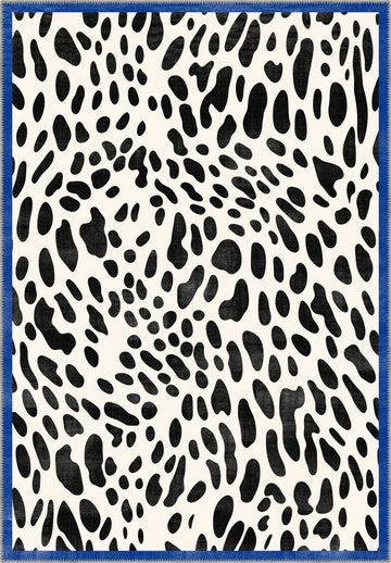 Dalmatian Black and White Animal Print Rug