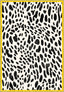 Dalmatian Yellow Bordered Animal Print Rug