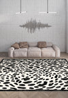 Dalmatian Black Bordered Animal Print Rug