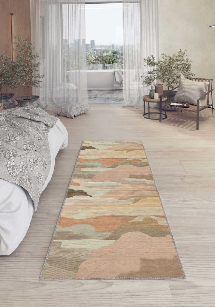 Hazel Cream Beige Washable Rug