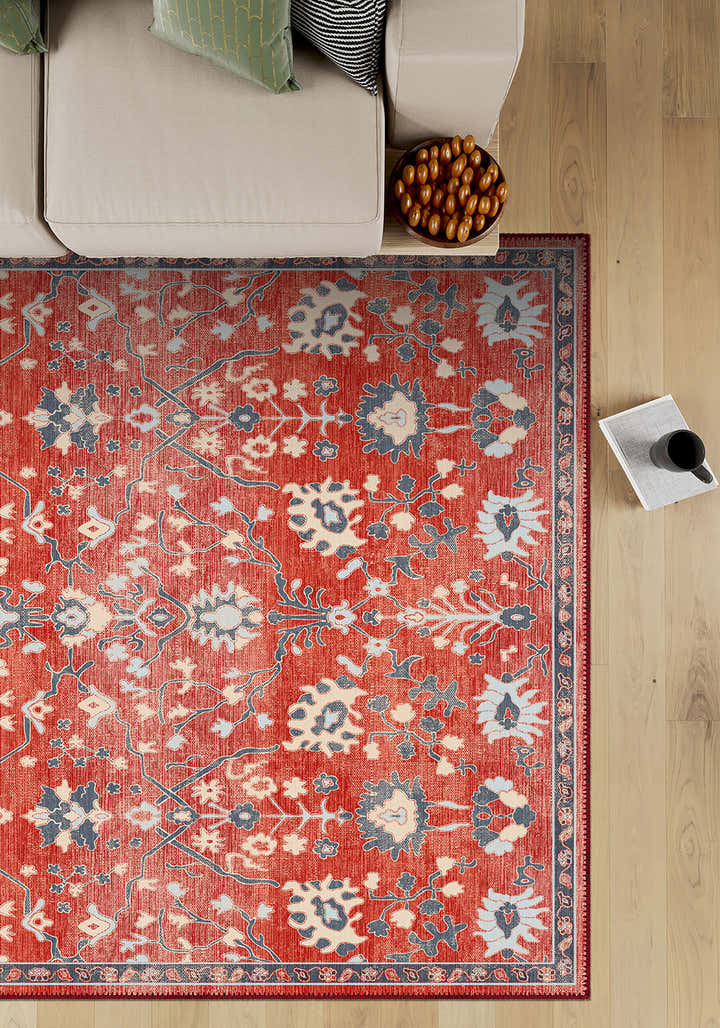 Sereya Coral Oushak Rug