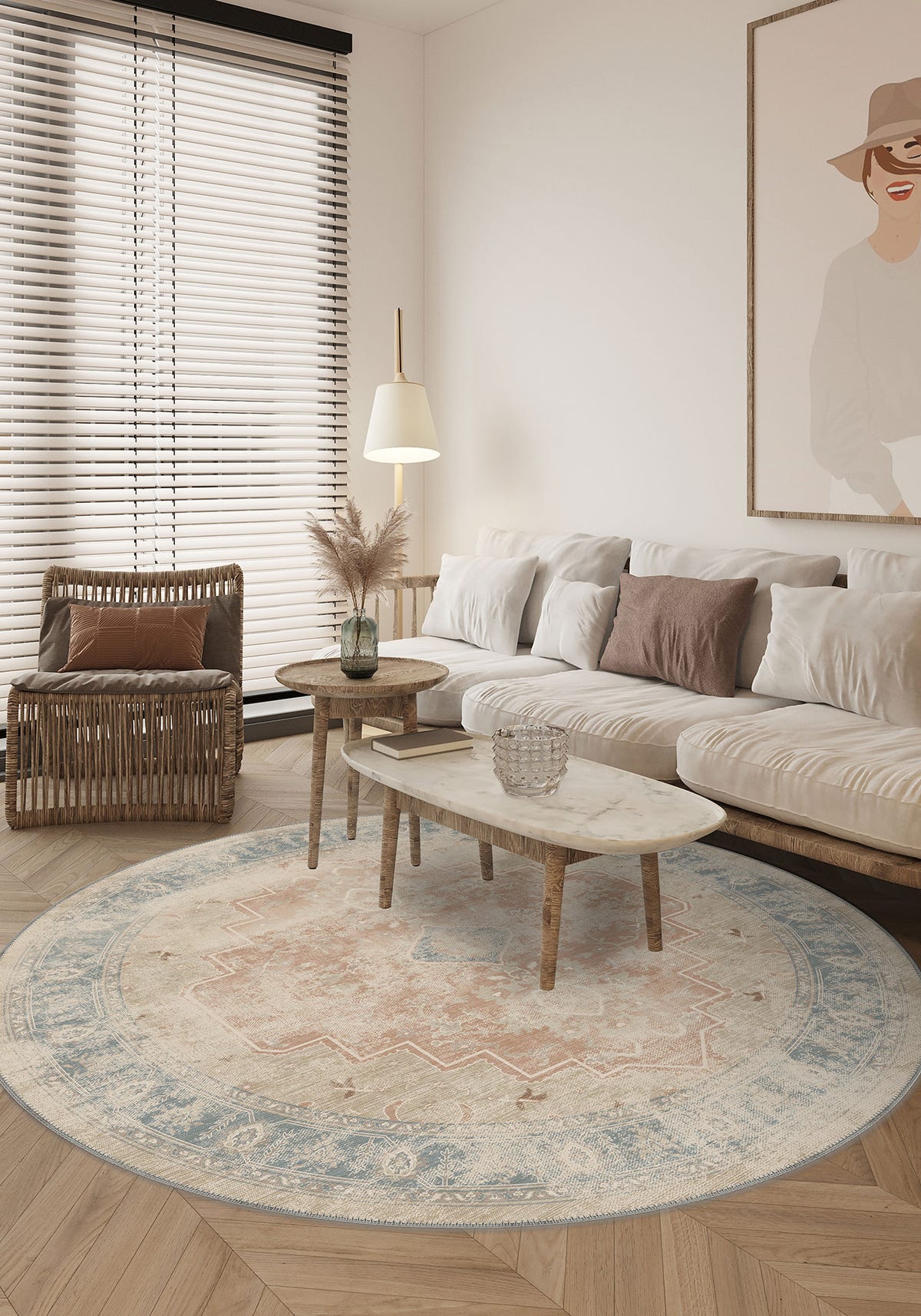 Selmira Blush Vintage Rug
