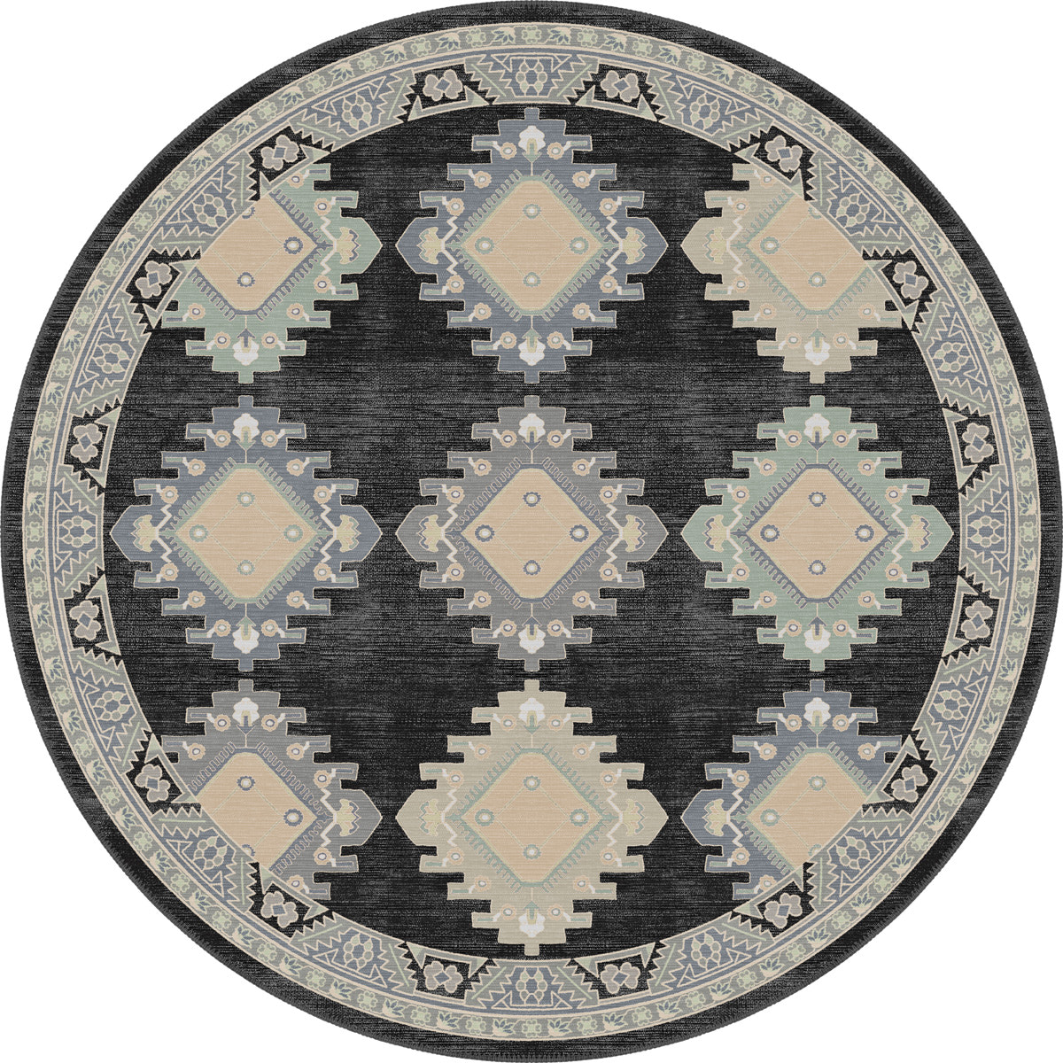 Taos Charcoal Navajo Inspired Rug