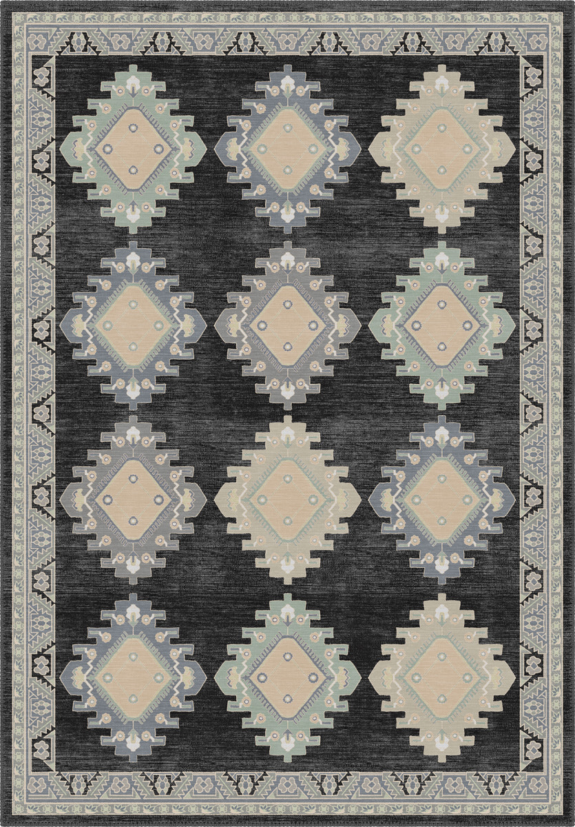 Taos Charcoal Navajo Inspired Rug