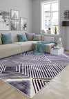 Bram Purple Modern Rug